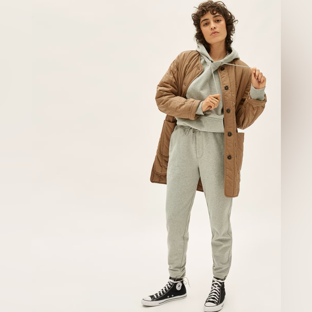 Everlane Cotton Quilted Jacket in Ochre, Medium